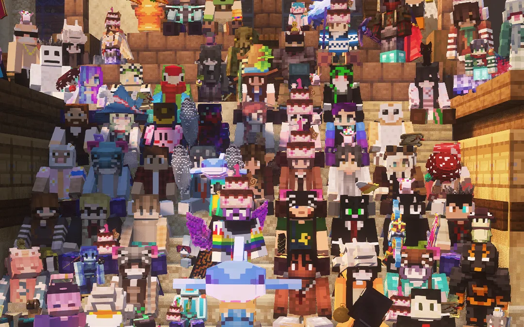 SnailCraft players gathered together for a group photo